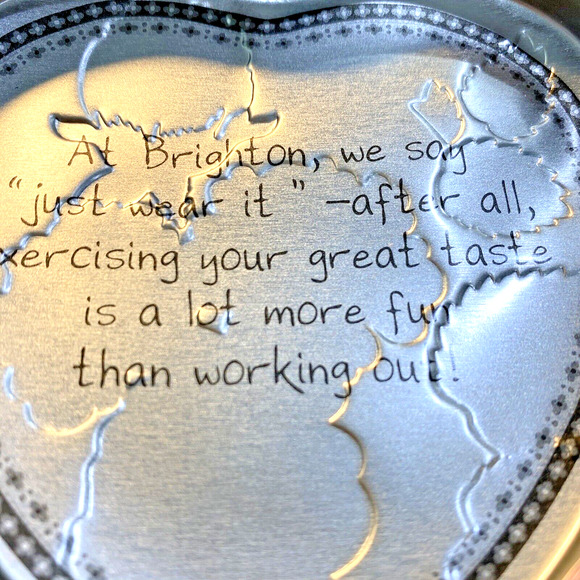 Brighton Heart Shaped Tin Jewelry Keepsake Gift Box Collectible Metal Container - Picture 7 of 8